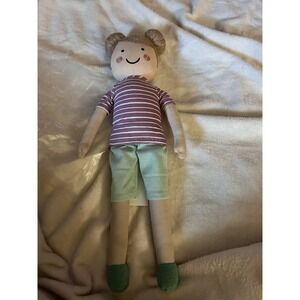 Pillowfort Decorative Kids Pillow Pal! Striped Purple! 100% Cotton!20in Doll!NEW